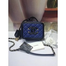 Imitation 1:1 Chanel mini Vanity Case Original A93342 blue JK4990LT32