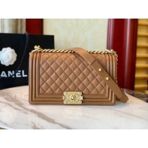 Imitation Boy Chanel Flap Bag Original Leather A67086 brown JK4602EY79