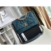 Imitation Chanel 19 flap bag AS1160 Navy JK4473sJ18