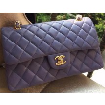 Imitation Chanel 2.55 Series Flap Bag Lavender Original Leather A01112 Gold JK674Ug88