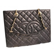 Imitation Chanel Classic Coco Bag Black GST Sheepskin Leather A50995 Gold JK879AI36