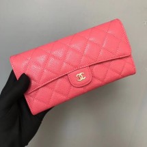 Imitation Chanel Classic Flap Wallet A31506 rose Gold-Tone Metal JK1393SU58