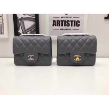 Imitation Chanel Classic MINI Flap Bag Original Sheepskin Leather A1115 Grey JK5977Za30