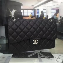 Imitation Chanel Classic Top Flap Bag Original Deerskin Leather CHA5212 Black JK5990uq94