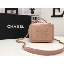 Imitation Chanel Cosmetic Bag Original Cannage Pattern A93341 Pink JK5948VO34