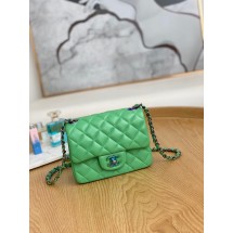 Imitation Chanel Flap Mirage Lambskin Shoulder Bag AS1115 green JK2577SU34