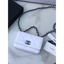 Imitation Chanel Flap Shoulder Bag mini Original leather AS0957 white JK2914Oz49