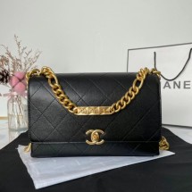 Imitation Chanel Flap Shoulder Bag Original leather AS2764 black JK3092Nj42