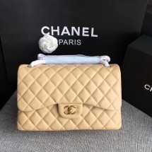 Imitation Chanel Flap Shoulder Bags Camel Original Lambskin Leather CF1113 Glod JK5751Fo38