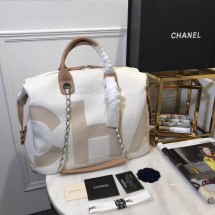 Imitation Chanel large shopping bag C3403 cream JK4837zn33