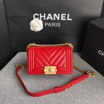 Imitation Chanel Le Boy Flap Shoulder Bag Original Caviar Leather P67085 Cherry Gold Buckle JK5260uq94