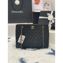 Imitation Chanel Original Lather Bag AS2784 black JK3872EY79