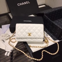 Imitation Chanel Original Small classic Sheepskin flap bag AS33814 white JK4108sJ18