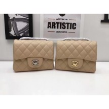 Imitation Cheap Chanel Classic MINI Flap Bag Original Cannage Pattern A1115 Apricot JK5975fV17