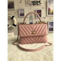 Imitation Cheap Chanel Original Sheepskin Leather Tote Bag A92236 pink Gold Buckle JK5245fV17