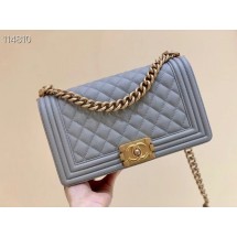 Imitation High Quality Boy chanel handbag A67086 light gray JK2730HH94