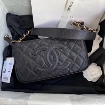 Imitation High Quality Fashion Chanel Original Caviar Leather Classic Bag 36988 black JK3935Bo39