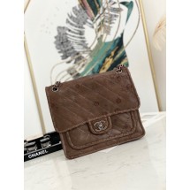 Imitation Top Chanel flap bag Calfskin A0922 brown JK2714tr16