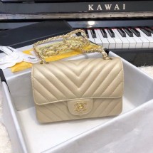 Knockoff Best Chanel 2.55 Series Flap Bag Leather A1116CF gold JK3683sm35