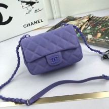 Knockoff Best Chanel mini flap bag 8219 Lavender JK4048sm35