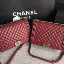 Knockoff Boy Chanel Flap Bags Original Sheepskin Leather A67088 Wine JK5501eF76