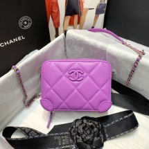 Knockoff CHANEL 2020 New Style Original Leather Ball Grain Bag AP1132 Lavender JK4223NL80