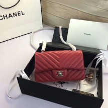 Knockoff Chanel Classic Flap Bags Red Original Sheepskin Leather 1116 Silver JK5665cS18