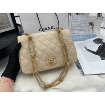 Knockoff Chanel Flap Lambskin Shoulder Bag AS2976 cream JK2784iV87