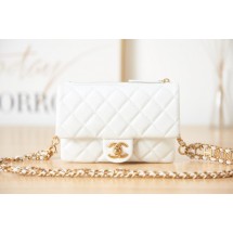 Knockoff Chanel Grained Calfskin Pocket AS3225 white JK2415ch31