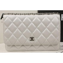 Knockoff Chanel mini Flap Bag Original Sheepskin Leather A33814 OffWhite JK767NL80