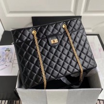 Knockoff Chanel Original Lather Shopping bag AS6611 black JK3668tU76