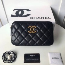 Knockoff Chanel Shoulder Bag Original Sheepskin Leather A66270 Black JK5509yK94