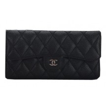 Knockoff Chanel Tri-Fold WalletCannage Pattern A2619 Black JK1479cS18