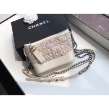 Knockoff High Quality Chanel gabrielle small hobo bag A91810 white JK4689Lg12