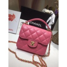 New Chanel small tote bag 8817 pink JK3654Uf80