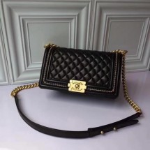 Quality Boy Chanel Flap Shoulder Bag Original Sheepskin Leather A67086 Black JK5997Vu63