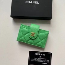 Replica AAA Chanel card holder AP0342 green JK1141of41