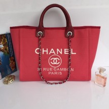 Replica Best Quality Chanel Large Canvas Tote Shopping Bag A68046 Rose JK837Rf83