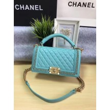 Replica Boy Chanel Flap Bag Original Calfskin Leather A67086B Green JK5972SV68