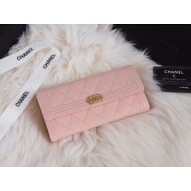 Replica BOY CHANEL Flap Wallet A80286 pink gold-Tone Metal JK1389Vi77