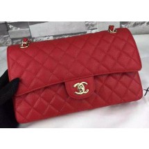 Replica Chanel 2.55 Series Flap Bag Red Cannage Pattern Leather CF8024 Gold JK240UD97