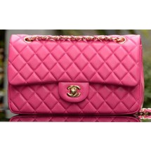 Replica Chanel 2.55 Series Flap Bag Rose Sheepskin Leather A37586 Gold JK720Yn66