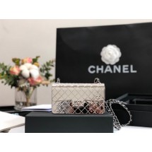 Replica Chanel Box Shoulder Bag C5691 silver JK2686Ye83