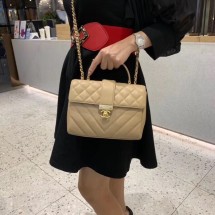 Replica Chanel Calfskin & Gold-Tone Metal AS0804 apricot JK4480Vi77