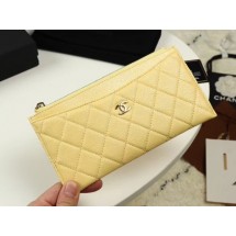 Replica Chanel Calfskin Leather & Gold-Tone Metal A84107 yellow JK1271VA65