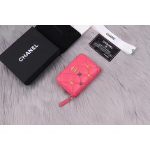 Replica Chanel classic card holder A81610 pink JK1363AP18