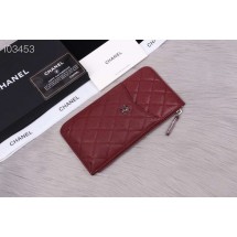 Replica Chanel classic pouch Grained Calfskin& silver-Tone Metal A84402 Burgundy JK1344TN94