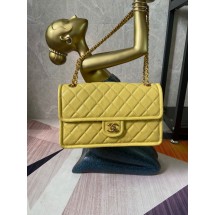 Replica Chanel flap bag Grained Calfskin AS2358 yellow JK3375ui32