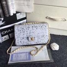 Replica Chanel flap bag Sequins & Gold-Tone Metal AS0160 white JK4845Vi77