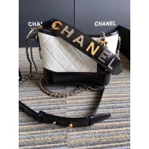 Replica Chanel gabrielle small hobo bag S0865 white&black JK4074Xe44